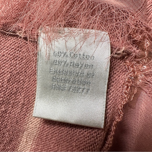 LC Lauren Conrad Dusty Pink Striped Knit Top Size M - Picture 5 of 5